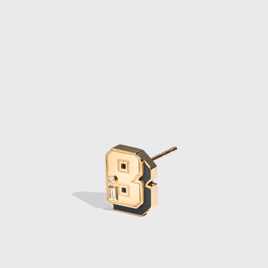 onyx_yellow_gold_mini_let_3.webp ONYX YELLOW GOLD MINI LETTER MONO STUD>Boochier Outlet