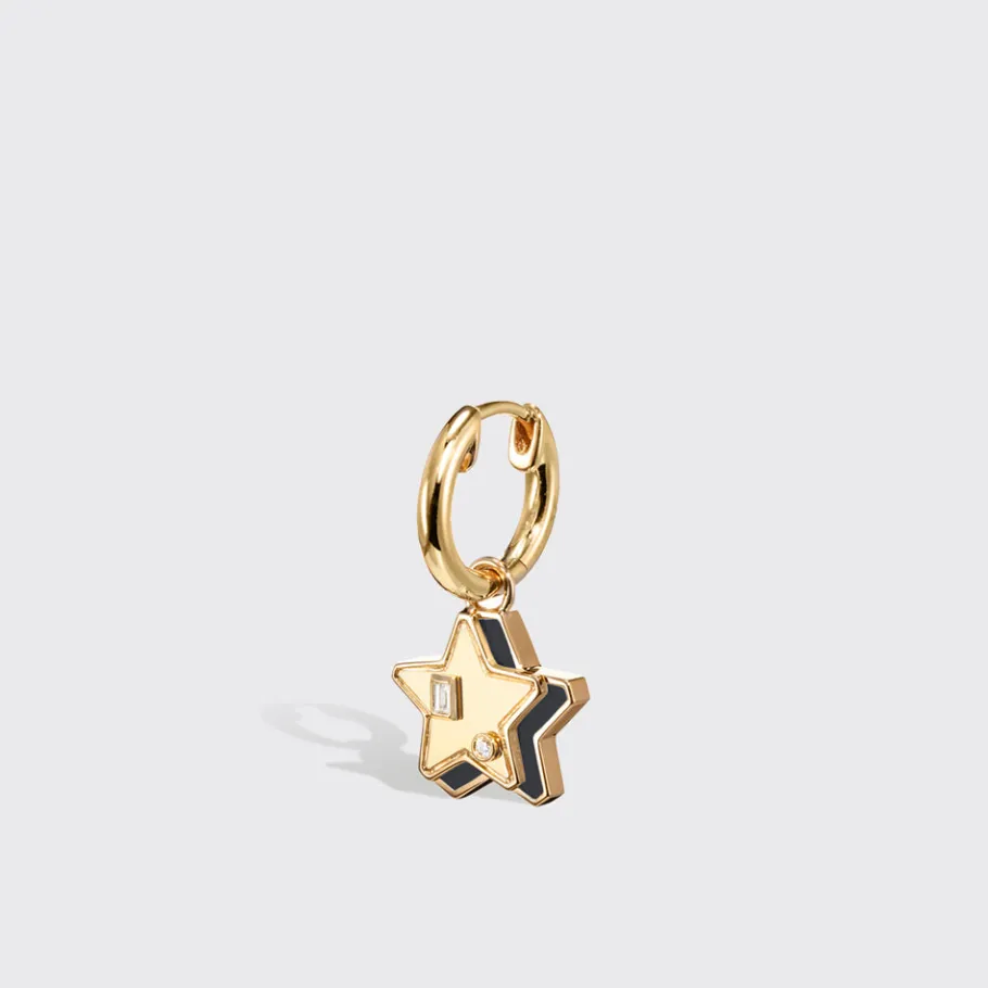 onyx_yellow_gold_mini_sta_1-1.webp ONYX YELLOW GOLD MINI STAR HOOP MONO EARRING>Boochier Outlet