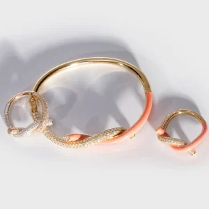 ORANGE FRUIT HOOPS DIAMOND RING>Boochier Fashion