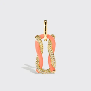 ORANGE JUMBO FRUIT HOOPS PENDANT>Boochier Hot