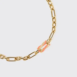 ORANGE JUMBO FRUIT HOOPS PENDANT CHAIN NECKLACE [DETACHABLE]>Boochier Hot