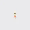 ORANGE SINGLE PEARL DIAMOND B-BOY EARRING>Boochier Fashion