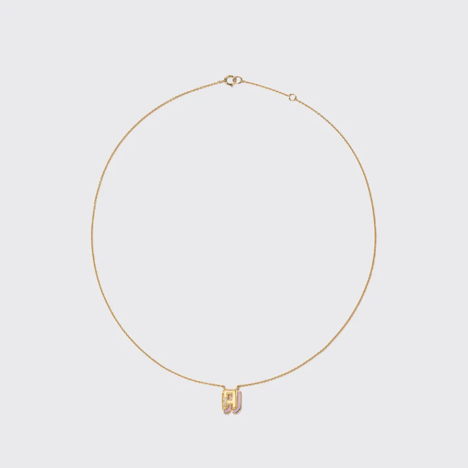 phosphosiderite_yellow_go_0-9.webp PHOSPHOSIDERITE YELLOW GOLD MINI LETTER NECKLACE>Boochier New