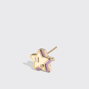 PHOSPHOSIDERITE YELLOW GOLD MINI STAR STUDS>Boochier Online