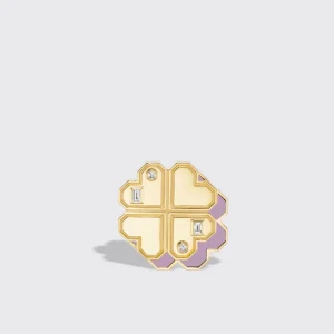 PHOSPHOSIDERITE YELLOW GOLD CLOVER LEAF STUDS>Boochier Sale