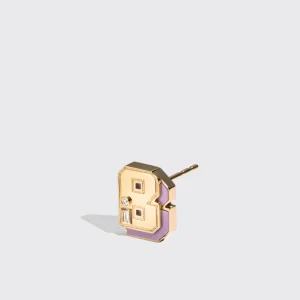 PHOSPHOSIDERITE YELLOW GOLD MINI LETTER MONO STUD>Boochier Fashion