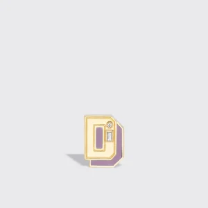 PHOSPHOSIDERITE YELLOW GOLD MINI LETTER MONO STUD>Boochier Fashion