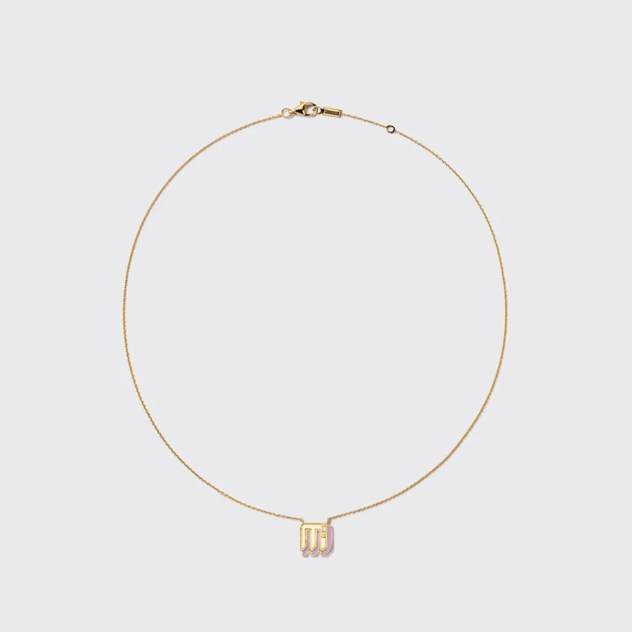 phosphosiderite_yellow_go_4-2.webp PHOSPHOSIDERITE YELLOW GOLD MINI LETTER NECKLACE>Boochier New