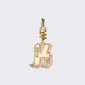 PINK OPAL NOSTALGIA LETTER CHARM>Boochier Hot