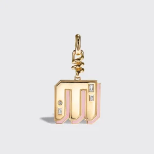 PINK OPAL NOSTALGIA LETTER CHARM>Boochier Hot