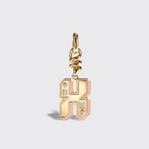 PINK OPAL NOSTALGIA LETTER CHARM>Boochier Hot