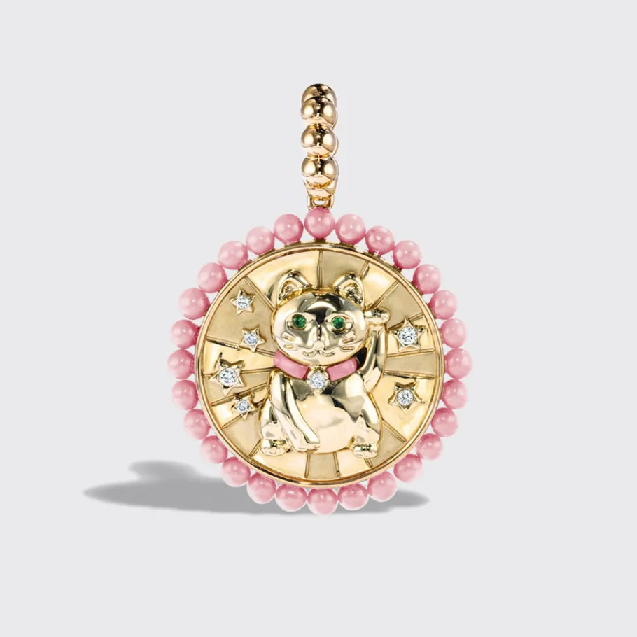 pink_opal_yellow_gold_luc_0-1.webp PINK OPAL YELLOW GOLD LUCKY CAT DIAMOND CHARM>Boochier Sale
