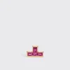 PINK SAPPHIRE YELLOW GOLD ARCADE MONO STUD (T SHAPE)>Boochier New