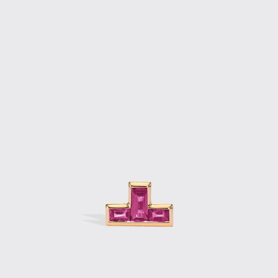 pink_sapphire_yellow_gold_0-2.webp PINK SAPPHIRE YELLOW GOLD ARCADE MONO STUD (T SHAPE)>Boochier New