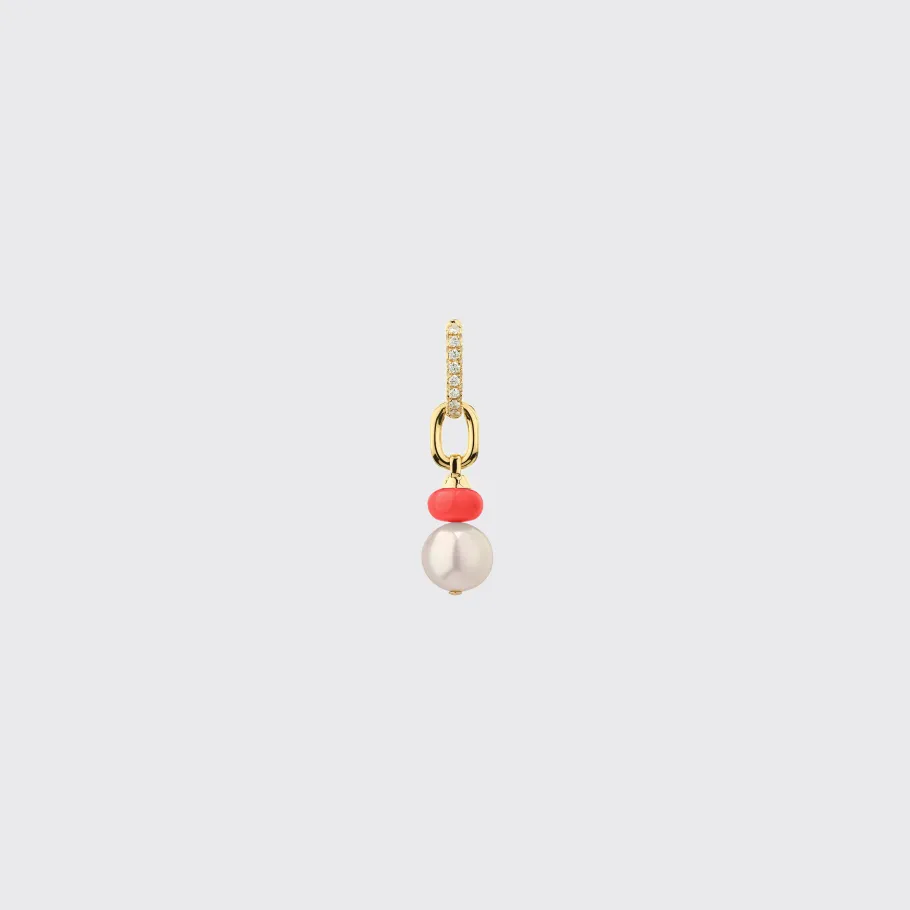 red_single_pearl_diamond__0.webp RED SINGLE PEARL DIAMOND B-BOY EARRING>Boochier Best