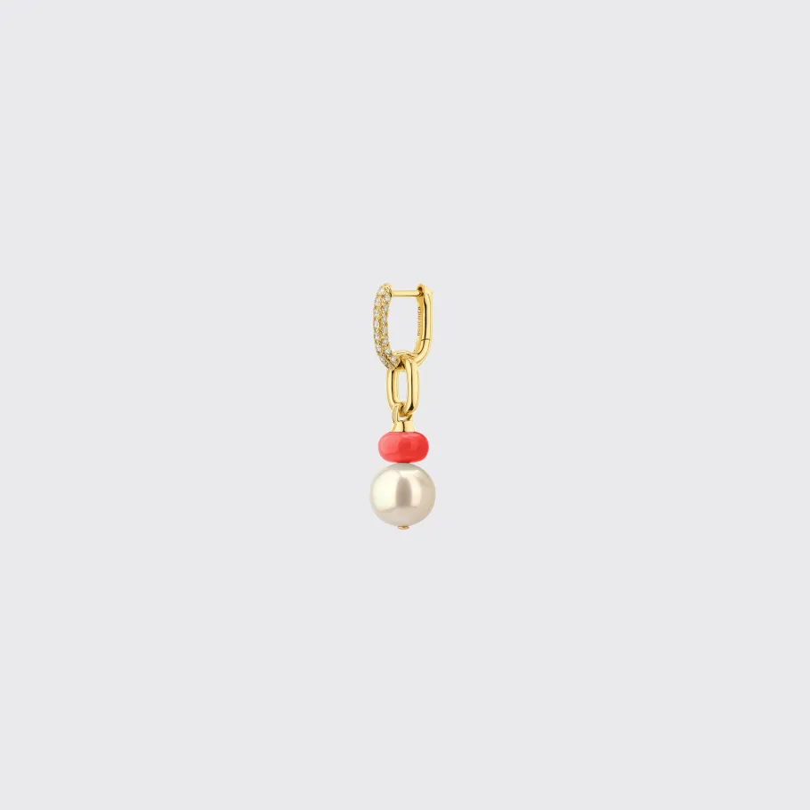 red_single_pearl_diamond__1.webp RED SINGLE PEARL DIAMOND B-BOY EARRING>Boochier Best