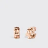 ROSE GOLD ARCADE DOUBLE ETERNITY LOCK EARRING HUGGIES>Boochier New
