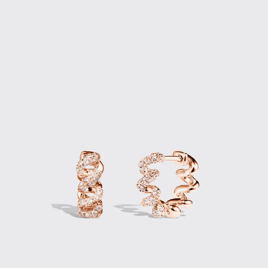 rose_gold_diamond_slinkee_0-2.webp ROSE GOLD DIAMOND SLINKEE HUGGIE EARRINGS>Boochier New