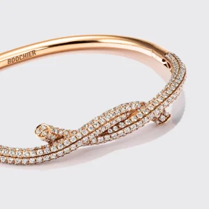 ROSE GOLD DIAMOND TIES BANGLE>Boochier Online