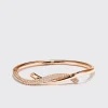 ROSE GOLD HALF DIAMOND TIES BANGLE>Boochier Fashion