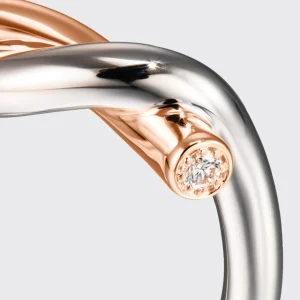 ROSE GOLD-WHITE GOLD TIES RING>Boochier Fashion