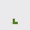 TSAVORITE YELLOW GOLD ARCADE MONO STUD (CORNER SHAPE)>Boochier Online