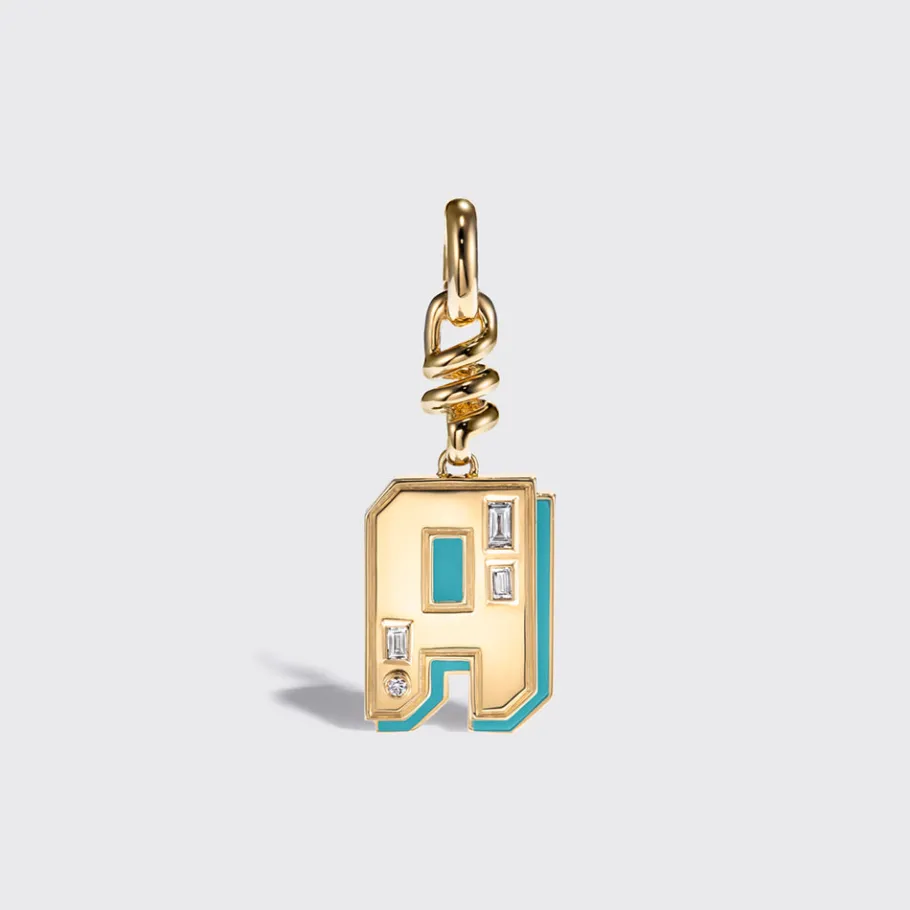 turquoise_nostalgia_lette_0.webp TURQUOISE NOSTALGIA LETTER CHARM>Boochier Discount