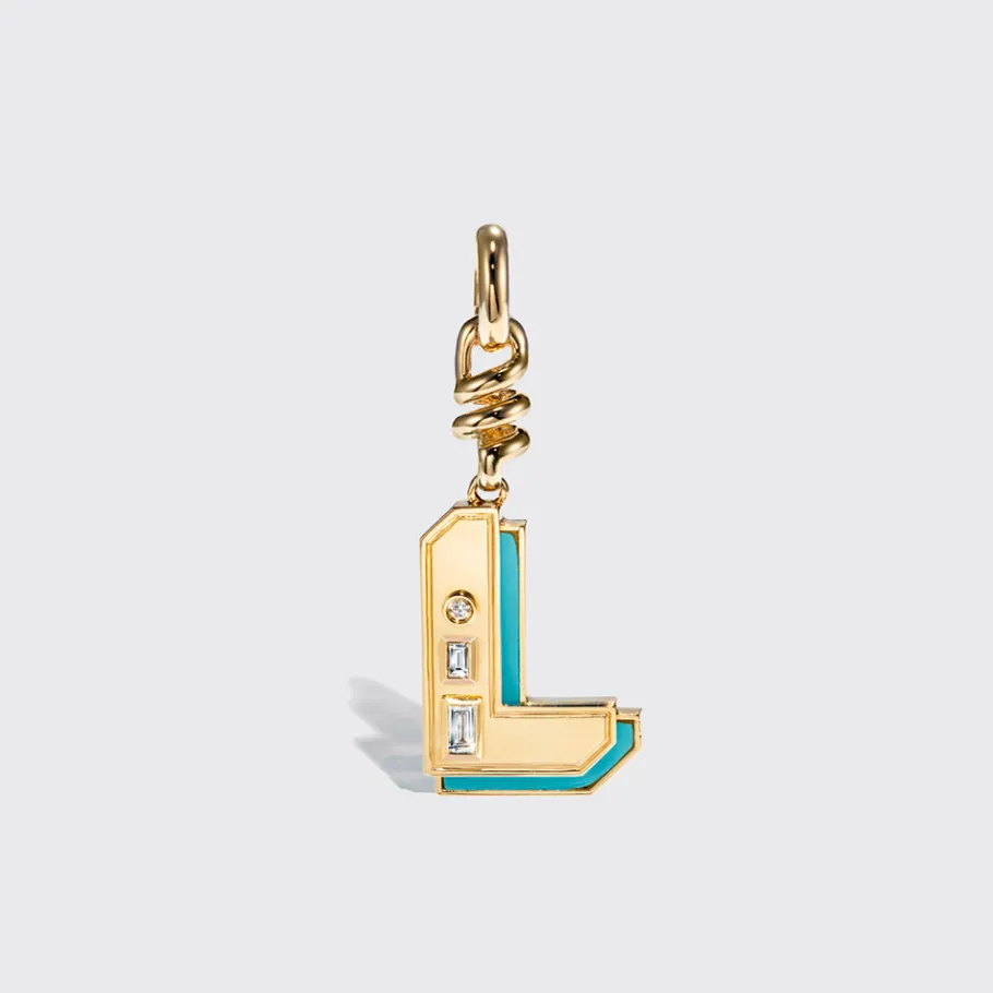 turquoise_nostalgia_lette_22.webp TURQUOISE NOSTALGIA LETTER CHARM>Boochier Discount