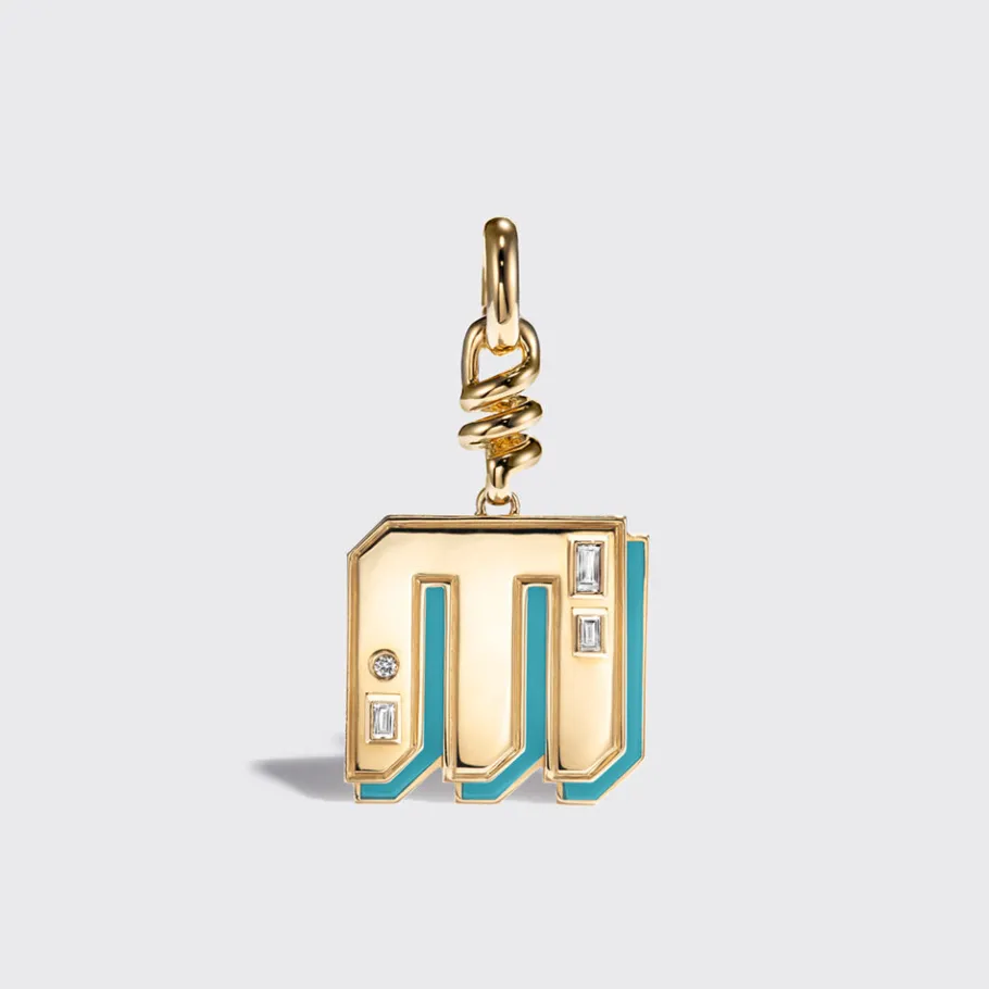 turquoise_nostalgia_lette_24.webp TURQUOISE NOSTALGIA LETTER CHARM>Boochier Discount