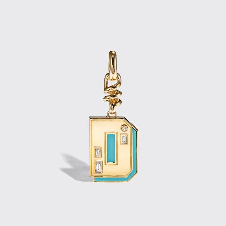 turquoise_nostalgia_lette_8.webp TURQUOISE NOSTALGIA LETTER CHARM>Boochier Discount