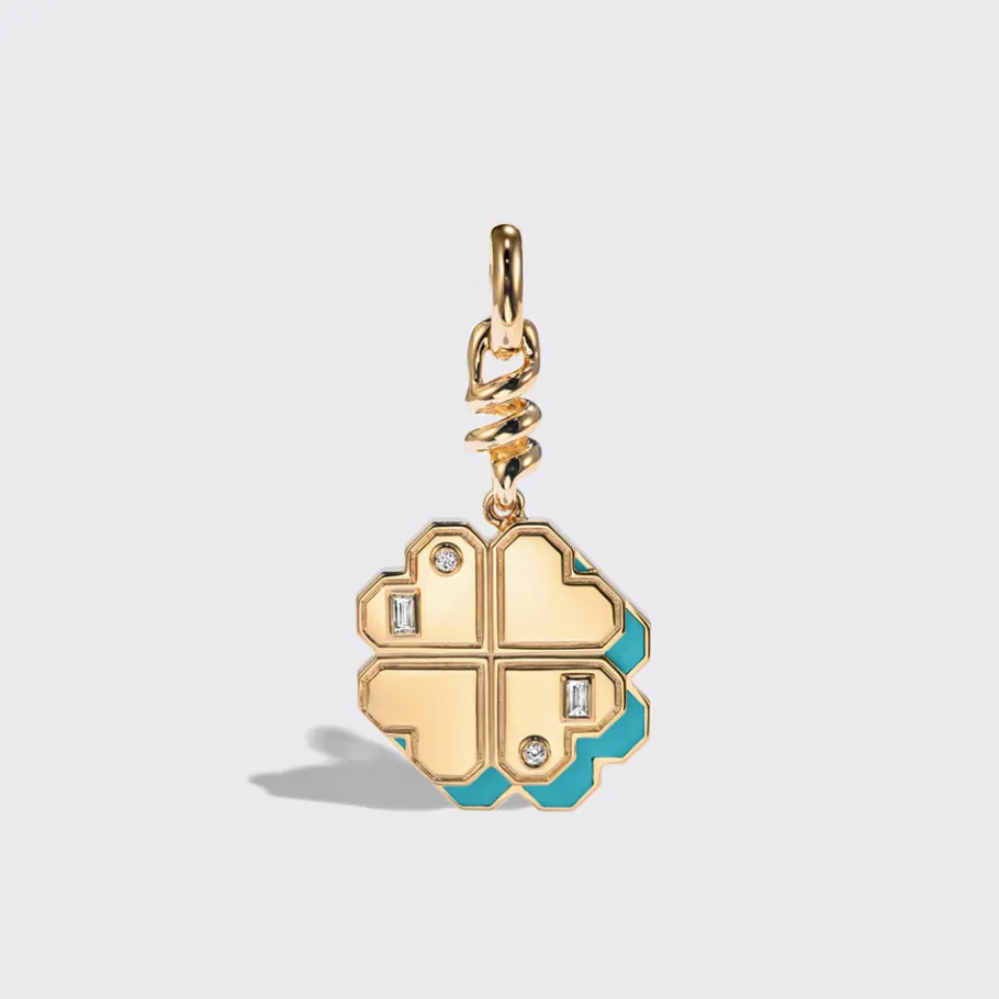 turquoise_yellow_gold_clo_0-2.webp TURQUOISE YELLOW GOLD CLOVER CHARM>Boochier New