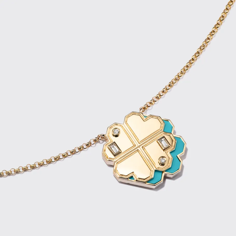 turquoise_yellow_gold_clo_1-1.webp TURQUOISE YELLOW GOLD CLOVER LEAF NECKLACE>Boochier Hot
