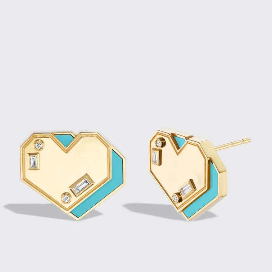 turquoise_yellow_gold_hea_0.webp TURQUOISE YELLOW GOLD HEART STUDS>Boochier Hot