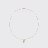 TURQUOISE YELLOW GOLD MINI LETTER NECKLACE>Boochier Hot