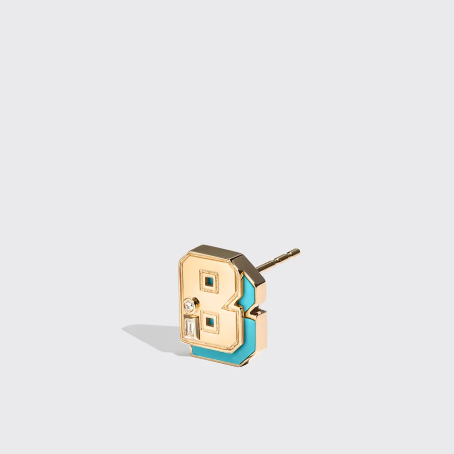 turquoise_yellow_gold_min_3.webp TURQUOISE YELLOW GOLD MINI LETTER MONO STUD>Boochier Online