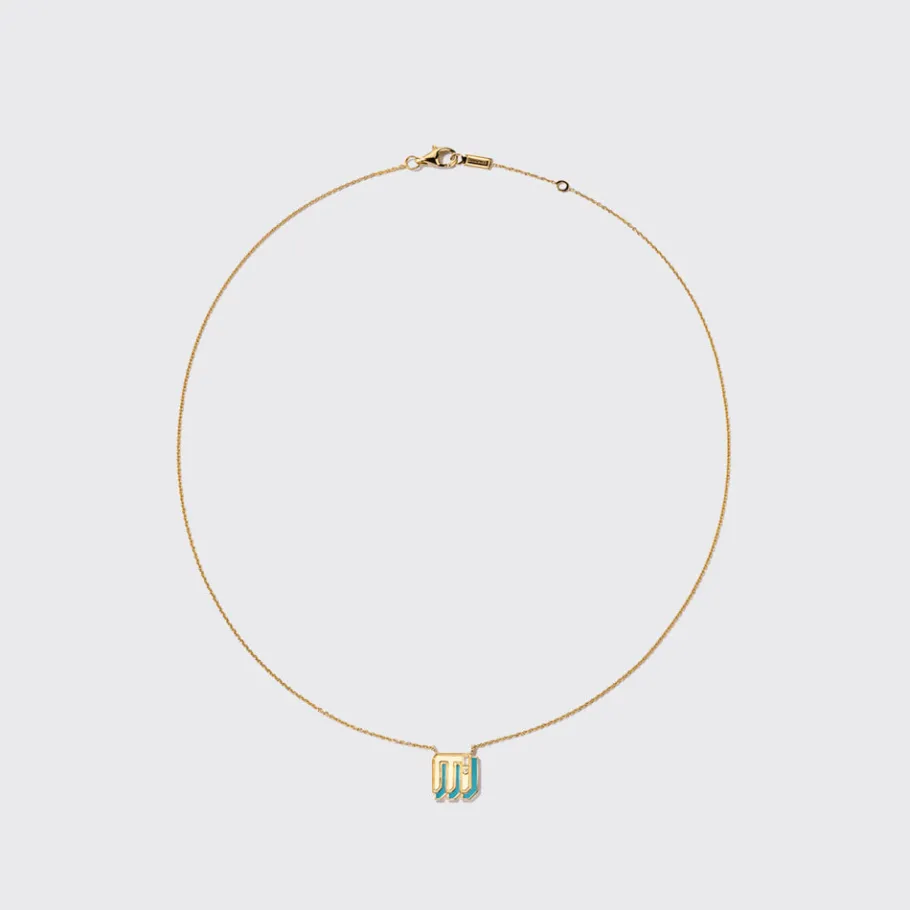 turquoise_yellow_gold_min_4-1.webp TURQUOISE YELLOW GOLD MINI LETTER NECKLACE>Boochier Hot