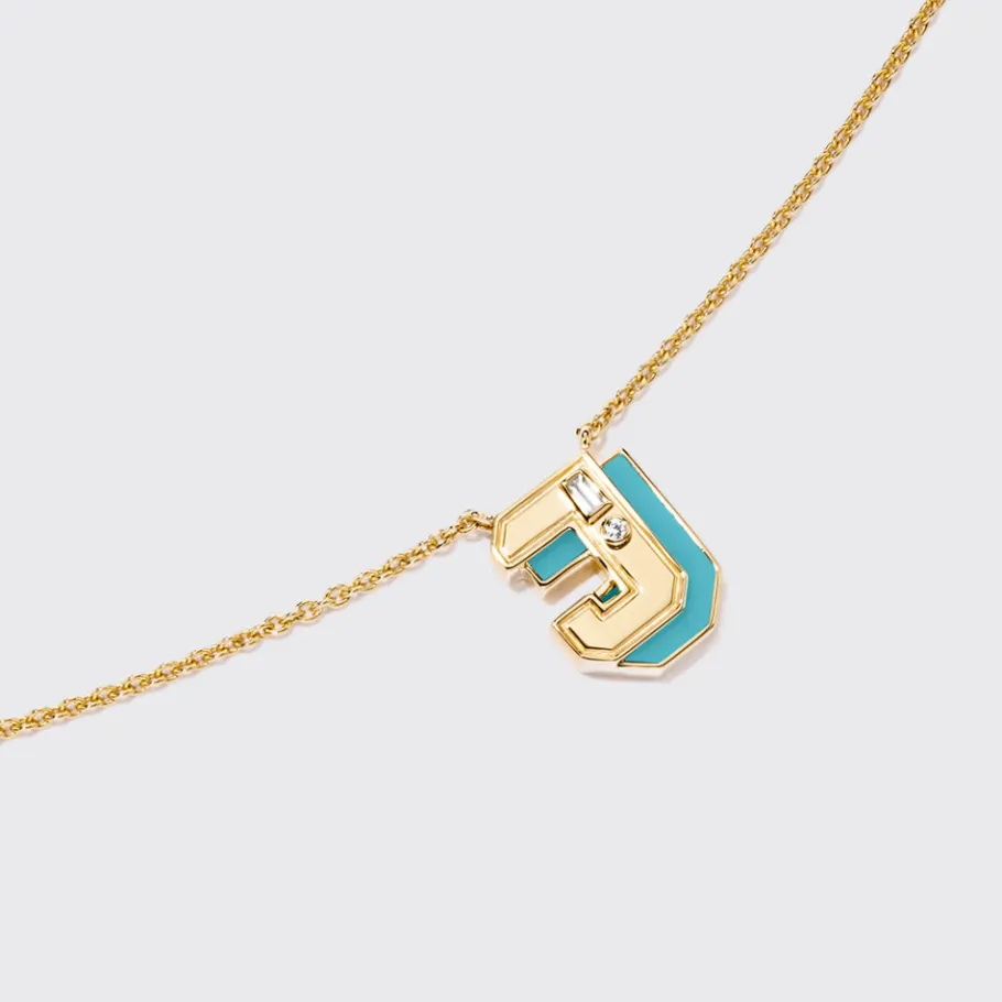 turquoise_yellow_gold_min_6-1.webp TURQUOISE YELLOW GOLD MINI LETTER NECKLACE>Boochier Hot