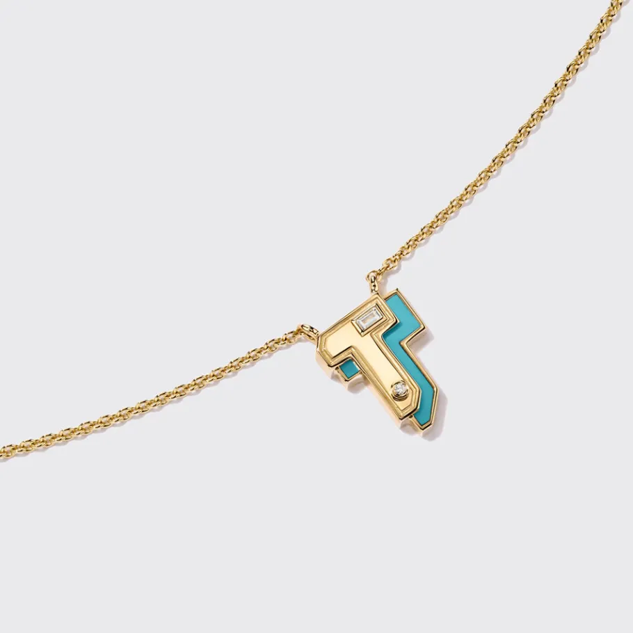 turquoise_yellow_gold_min_9-1.webp TURQUOISE YELLOW GOLD MINI LETTER NECKLACE>Boochier Hot