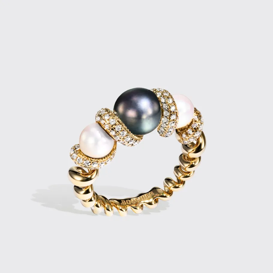 white__grey_pearls_diamon_0.webp WHITE & GREY PEARLS DIAMOND GUMBALL BEACHING RING>Boochier Discount