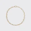 WHITE FIVE DIAMOND FRUIT HOOPS NECKLACE>Boochier New