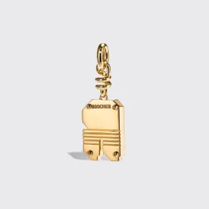 WHITE MOTHER OF PEARL NOSTALGIA LETTER CHARM>Boochier New