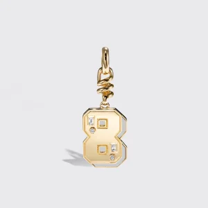 WHITE MOTHER OF PEARL NOSTALGIA NUMBER CHARM>Boochier Hot