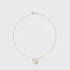 WHITE MOTHER OF PEARL YELLOW GOLD CLOVER LEAF NECKLACE>Boochier Clearance