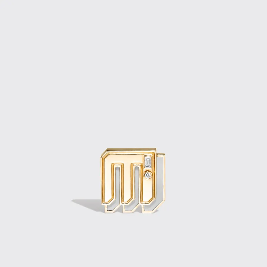 white_mother_of_pearl_yel_10.webp WHITE MOTHER OF PEARL YELLOW GOLD MINI LETTER MONO STUD>Boochier Best