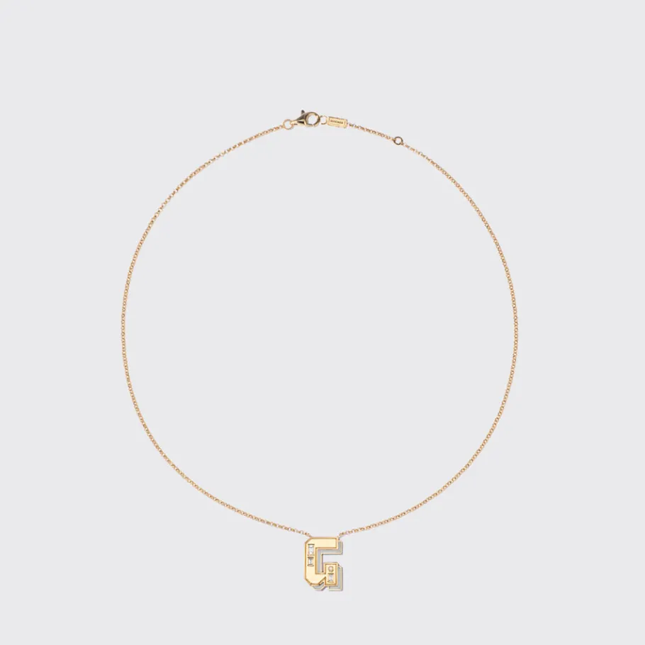 white_mother_of_pearl_yel_4-2.webp WHITE MOTHER OF PEARL YELLOW GOLD LETTER NECKLACE>Boochier Hot