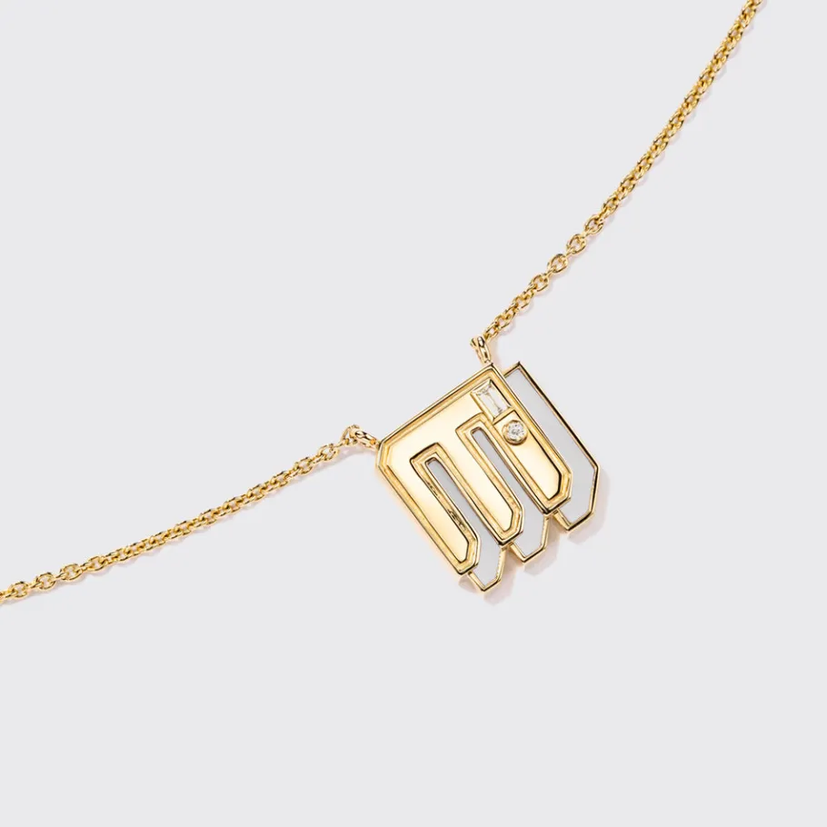 white_mother_of_pearl_yel_7-1.webp WHITE MOTHER OF PEARL YELLOW GOLD MINI LETTER NECKLACE>Boochier Discount