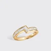 YELLOW GOLD DIAMOND ARCADE STACKABLE RING>Boochier Outlet