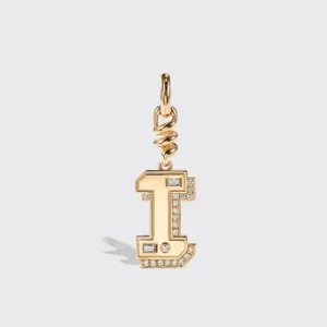 YELLOW GOLD DIAMOND LETTER AND NUMBER CHARM>Boochier Best