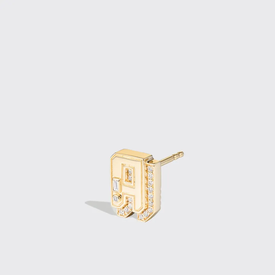 yellow_gold_diamond_mini__1.webp YELLOW GOLD DIAMOND MINI LETTER MONO STUD>Boochier Sale