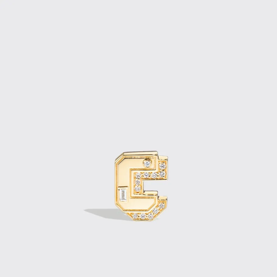 yellow_gold_diamond_mini__2.webp YELLOW GOLD DIAMOND MINI LETTER MONO STUD>Boochier Sale